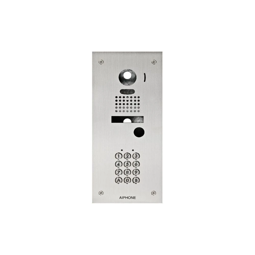 AIPHONE Façade Inox 2 Mm Encastrée Avec Clavier 100 Codes Pour Kits Vidéo J...