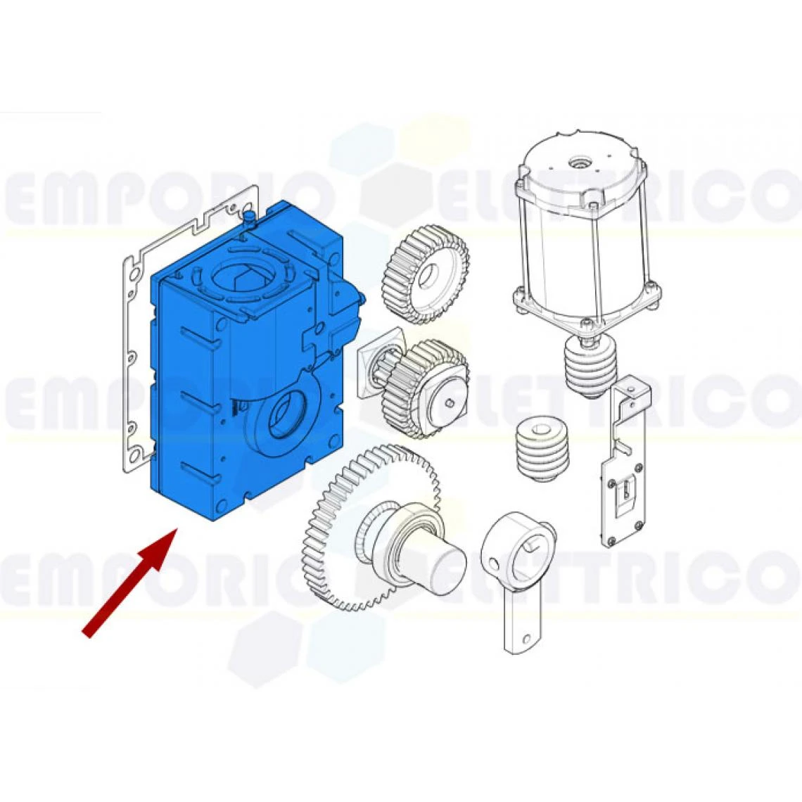 Came Pièce Détachée Caisse Motoréducteur Gard 119rig049 – Image 3
