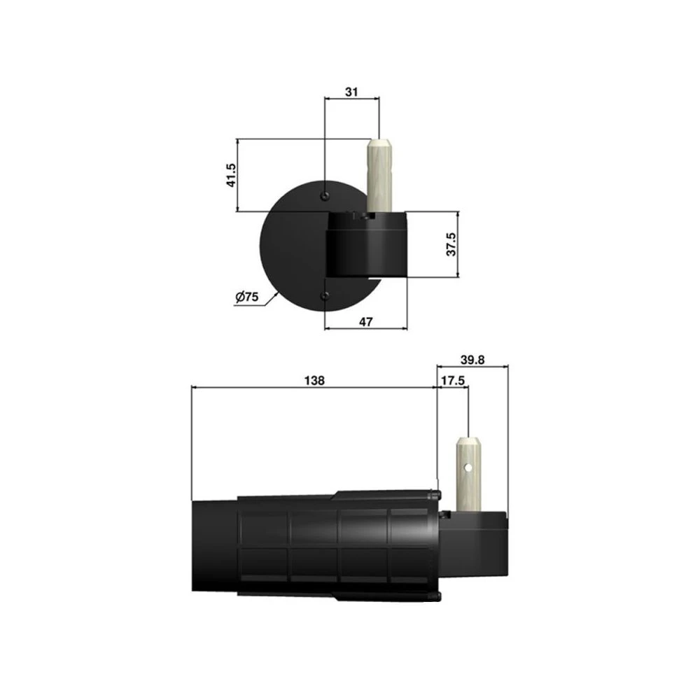 Slid'Up By Mantion Double Motorisation Volet 1 Battant Gauche URANUS Filaire - Gond Ø 14 – Image 4