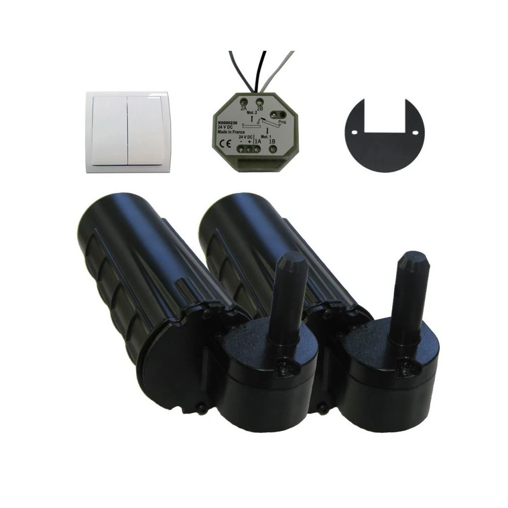 Slid'Up By Mantion Double Motorisation Volet 1 Battant Gauche URANUS Filaire - Gond Ø 14