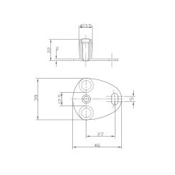 Slid'Up By Mantion Guide Au Sol Réglables - 2 Olives Nylon