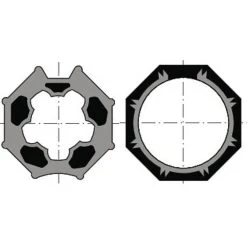 Somfy Jeu Roue + Couronne - Pour Moteur Diamètre 50 - Pour Tube Deprat F586...