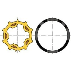 Somfy Jeu Roue + Couronne - Pour Moteur Diamètre - Pour Tube Zf54 - A L'uni...
