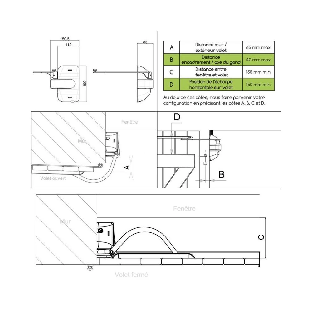 Slid'Up By Mantion Motorisation Volet 1 Battant Gauche BRA-VO Filaire 230V 6 Slid'Up By Mantion Motorisation Volet 1 Battant Gauche BRA-VO Filaire 230V – Image 4