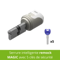 Remock Lockey Serrure électronique Intelligente Remock MAGIC En Couleur Nickel 31x3...