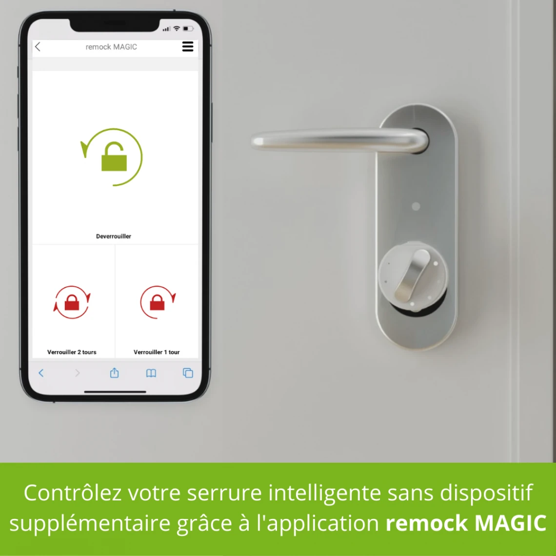 Remock Lockey Serrure électronique Intelligente Remock MAGIC En Couleur Nickel 31x3... – Image 2