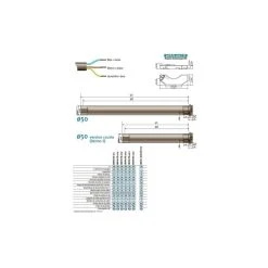 Moteur OXIMO RTS 20/17 - 230V/50Hz Pour Volets Roulants Somfy